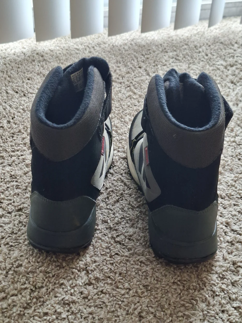 Adidas Terrex RAIN.RDY Winter Hiking Boots Gray/Black Men's Size 6.5 Waterproof